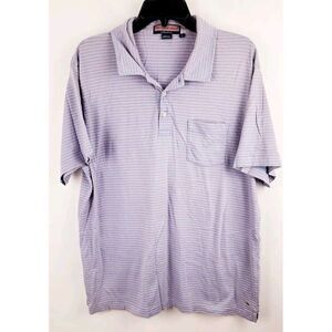 Vineyard Vines Polo Mens Size Large Purple Striped Pima Cotton Shirt